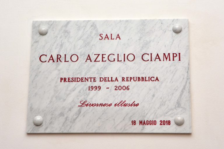 Intitolazione della Sala Consiliare della Provincia a Carlo Azeglio Ciampi foto Simone Lanari