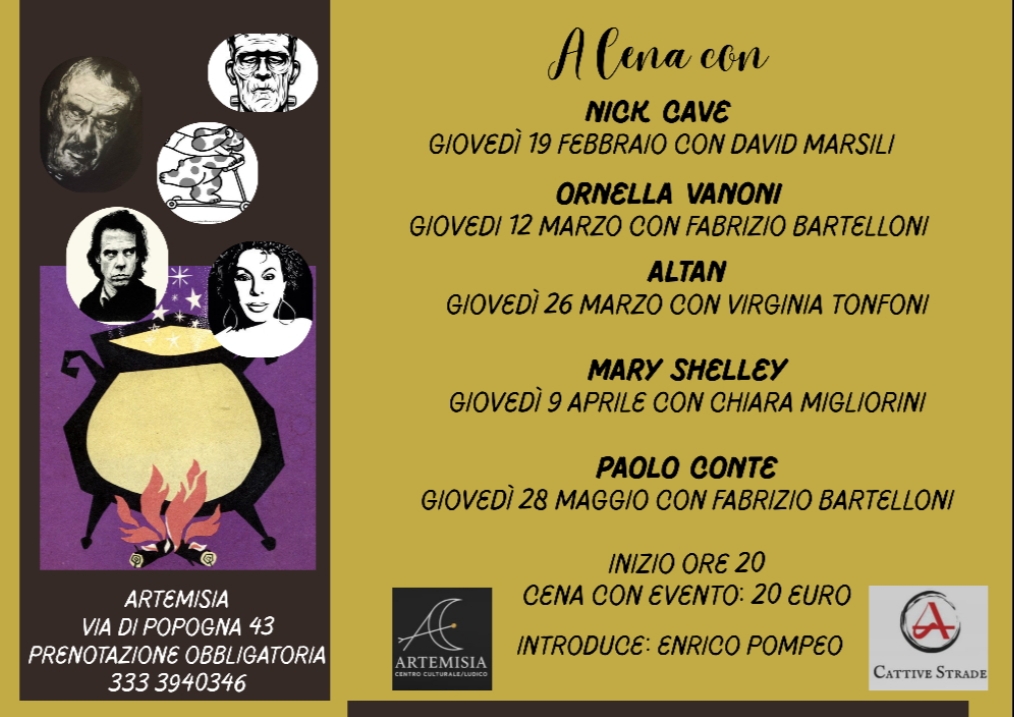 Riparte la rassegna di Enrico Pompeo “A cena con”