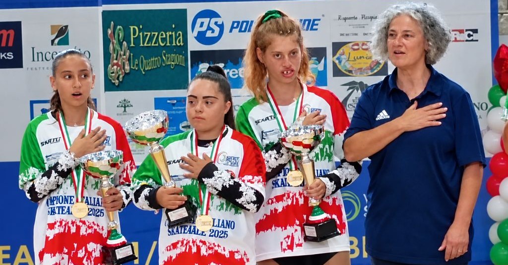 Arianna, Ginevra Maria e Marta campionesse italiane di pattinaggio