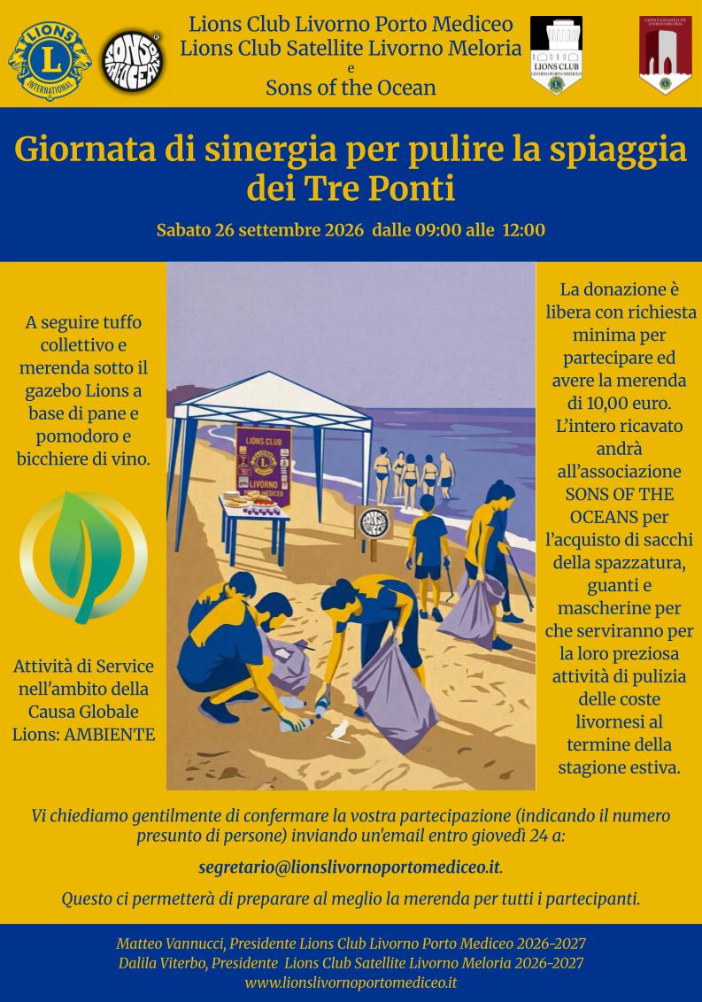 Una giornata dedicata alla pulizia della spiaggia dei Tre Ponti